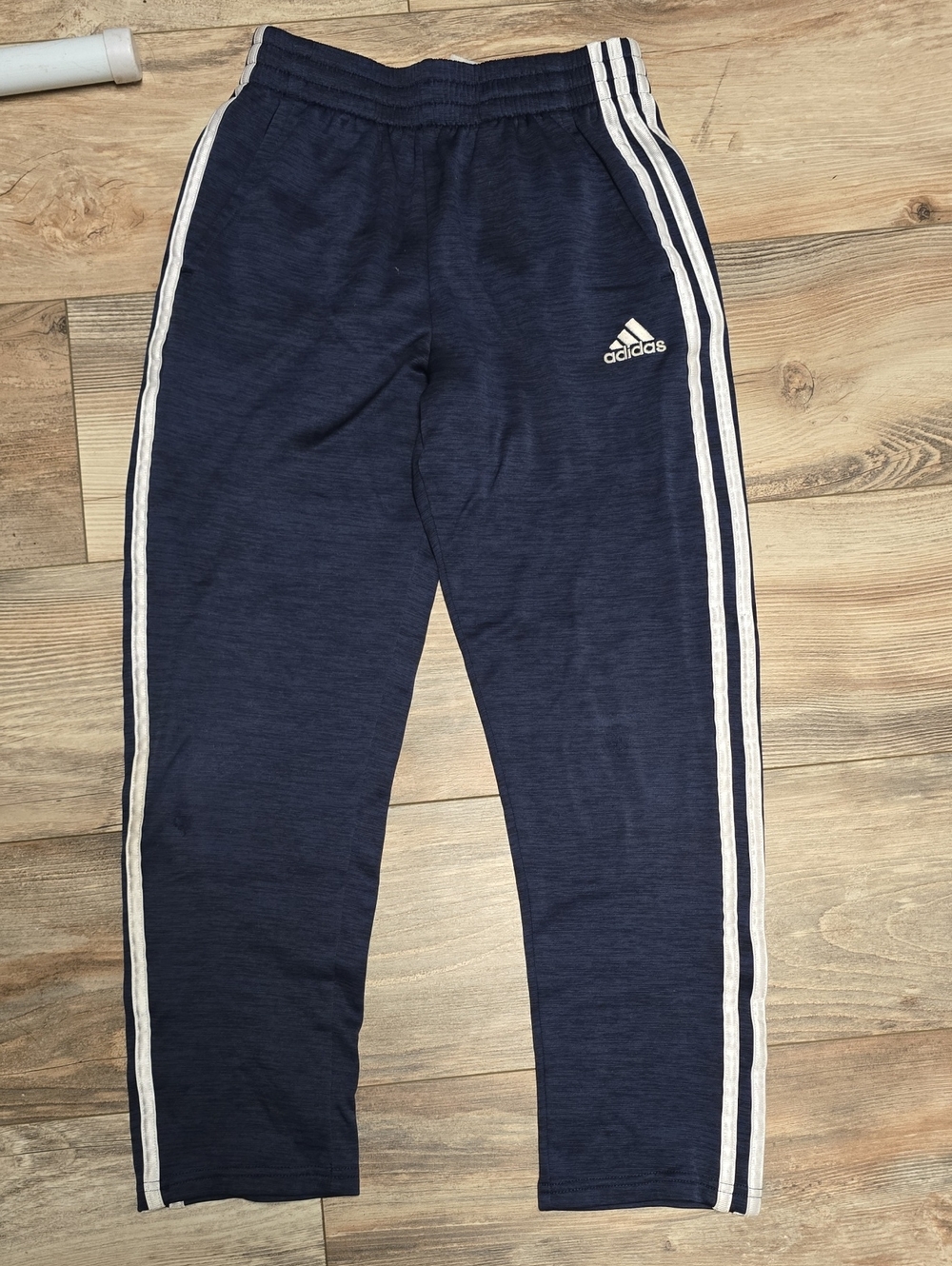 adidas Navy Sweatpants with White Side Stripes